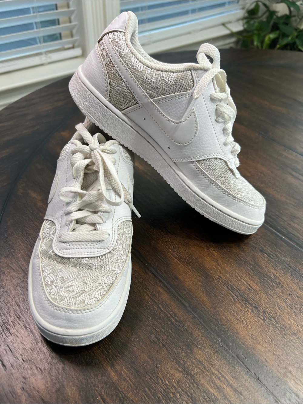 Nike Court Vision White Lace “Wedding Shoe” Women’s Size 6.5